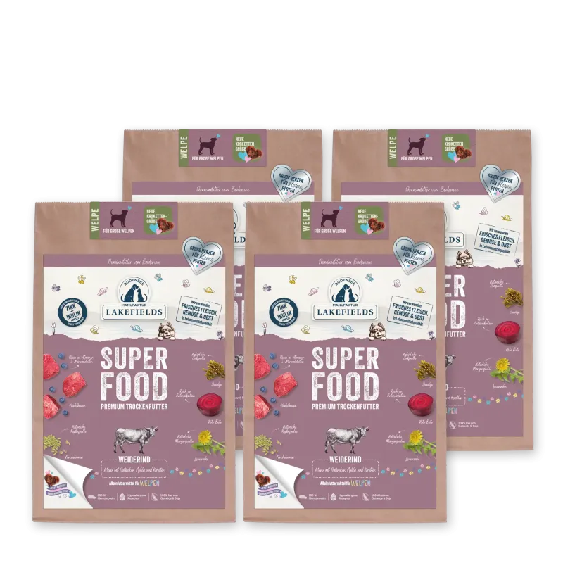 SUPERFOOD Komplettmenü RIND | grosse Welpen