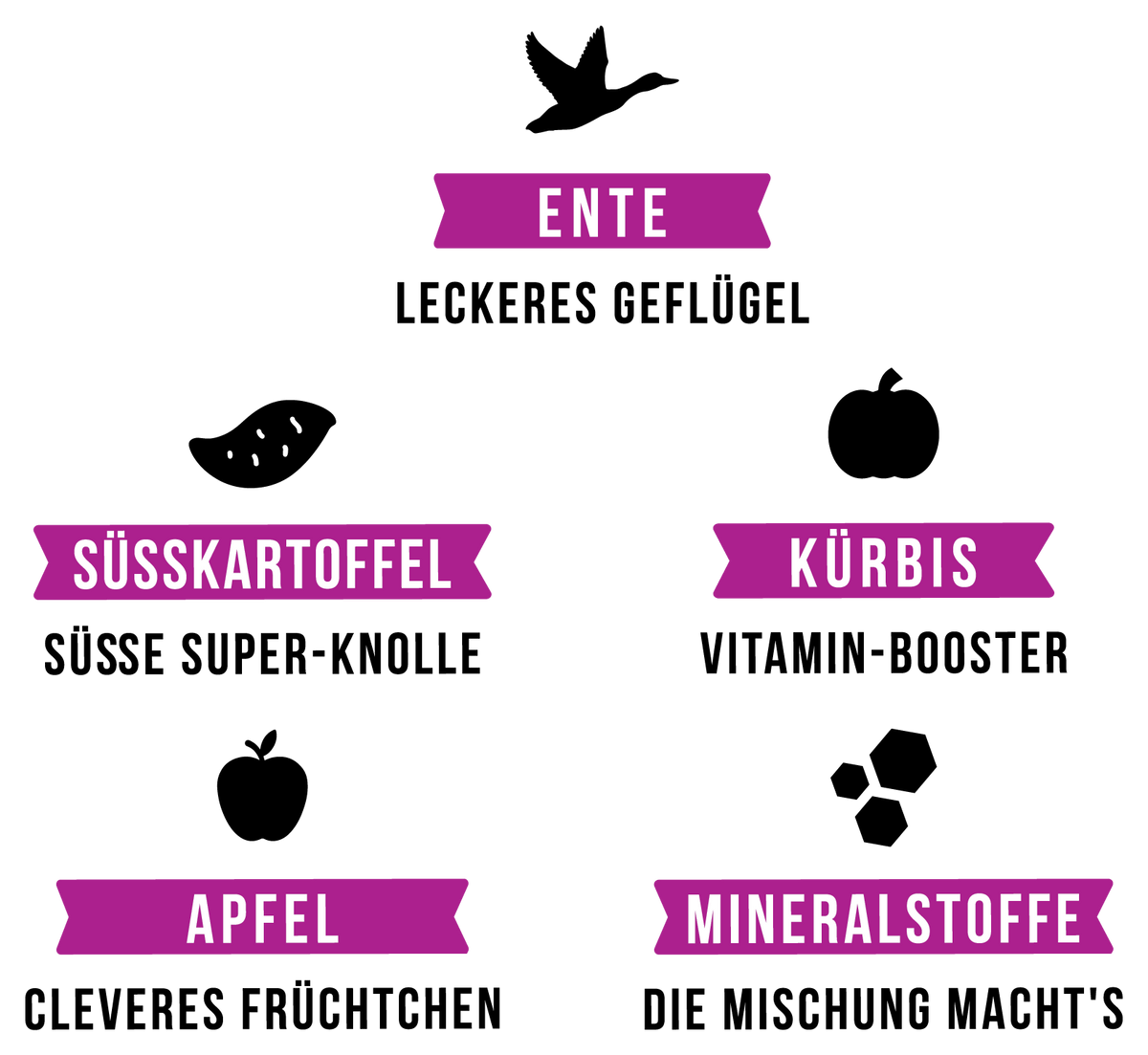 Trockenfutter Ente